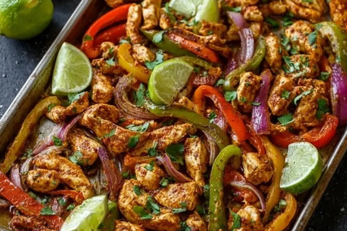 30 Minute Sheet Pan Chicken Fajitas