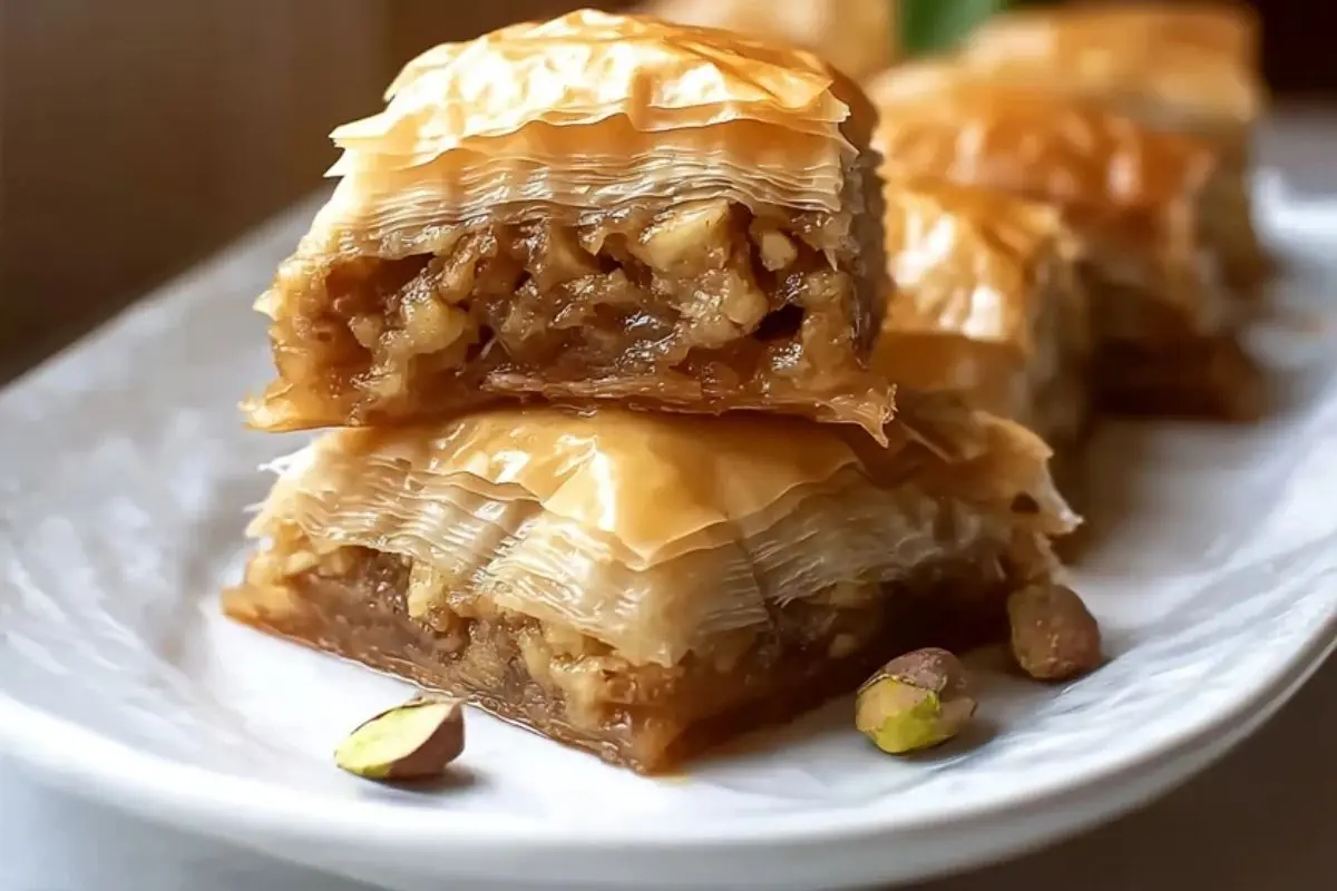 Apple Pie Baklava with Maple Syrup