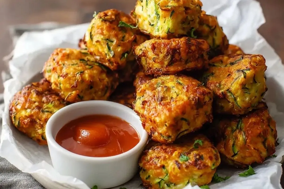 Baked Sweet Potato Zucchini Tots
