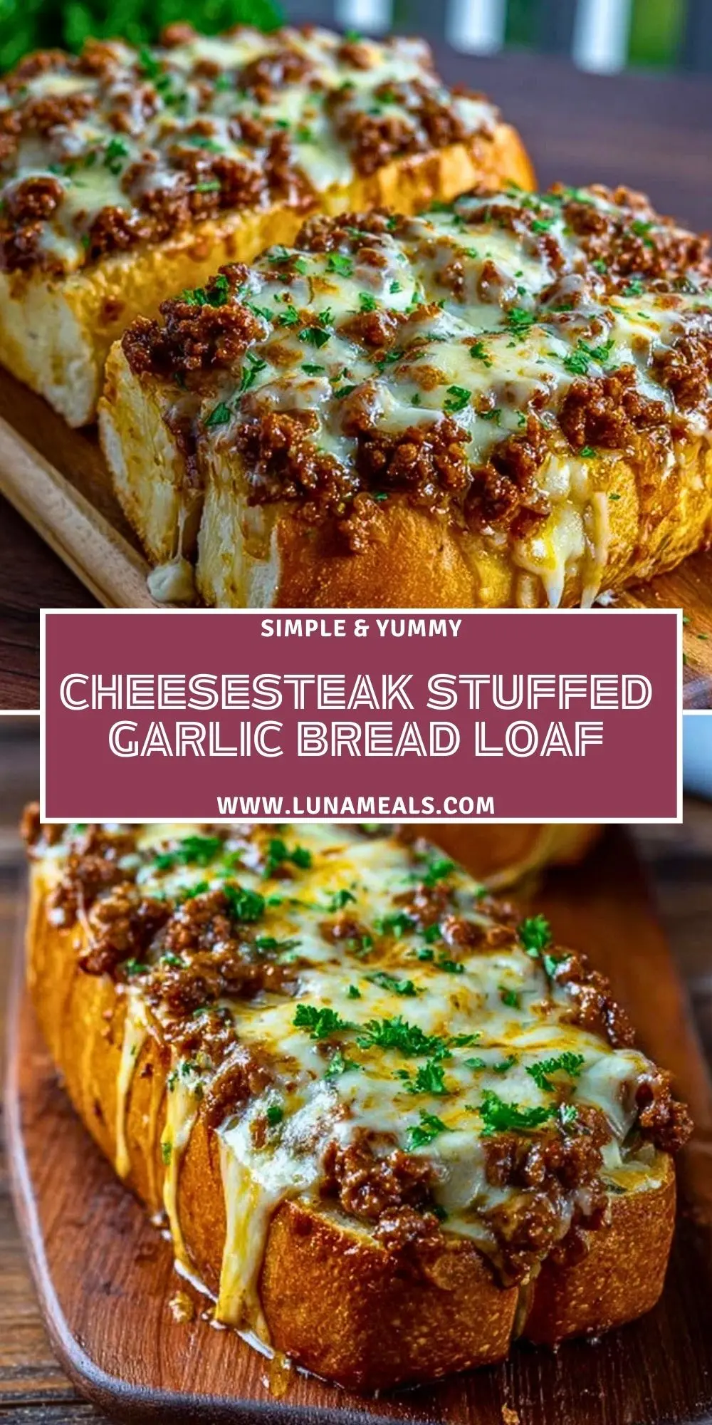 Cheesesteak Stuffed Garlic Bread Loaf (2)