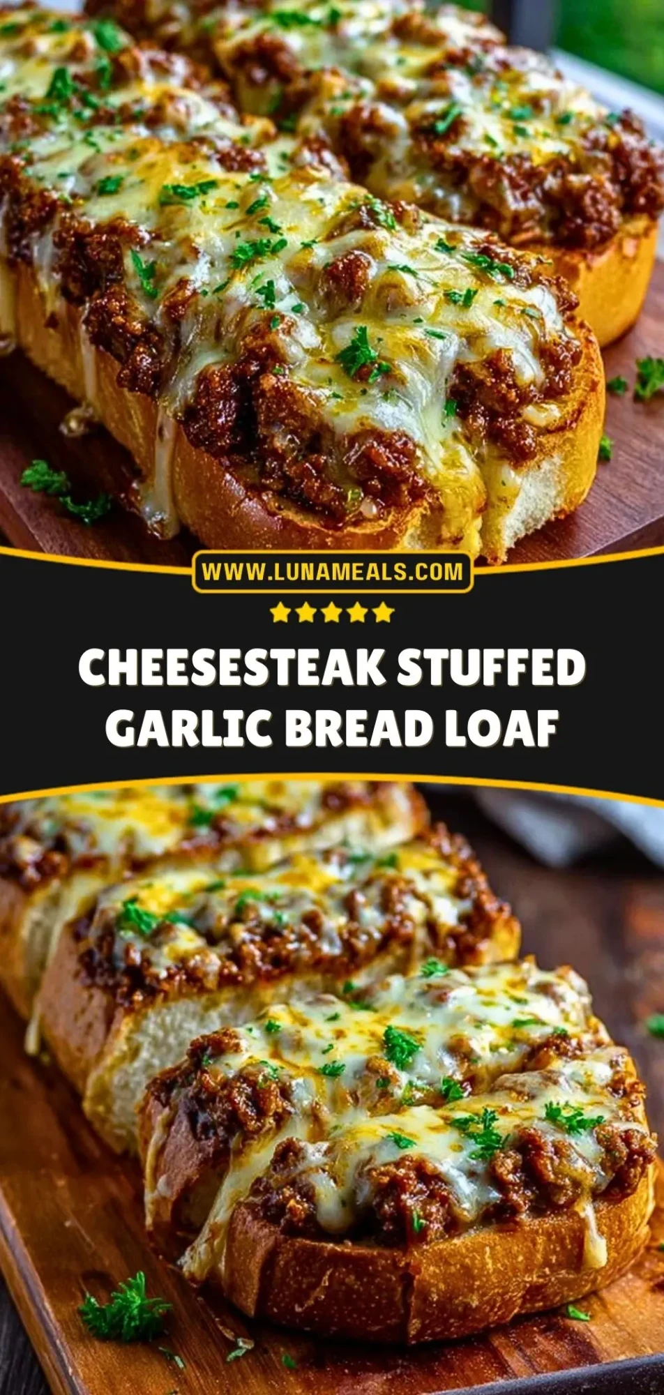 Cheesesteak Stuffed Garlic Bread Loaf (3)