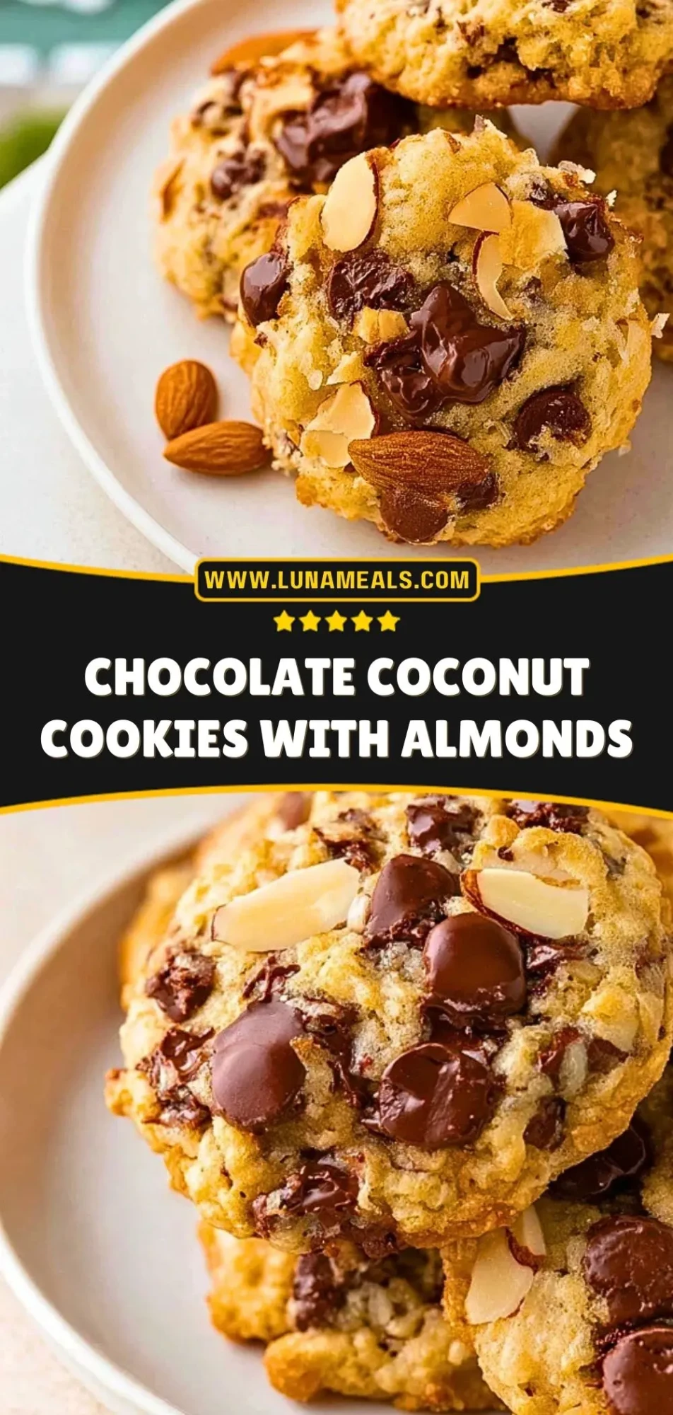 Chocolate Coconut Cookies with Almonds (3)