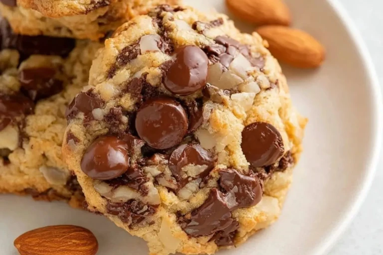 Chocolate Coconut Cookies with Almonds