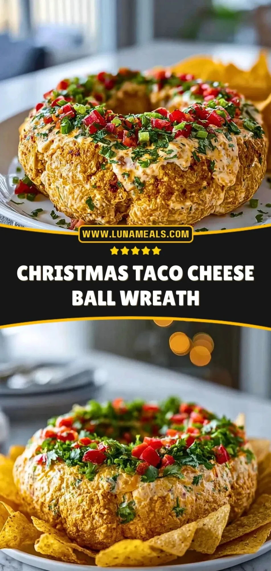 Christmas Taco Cheese Ball Wreath (2)