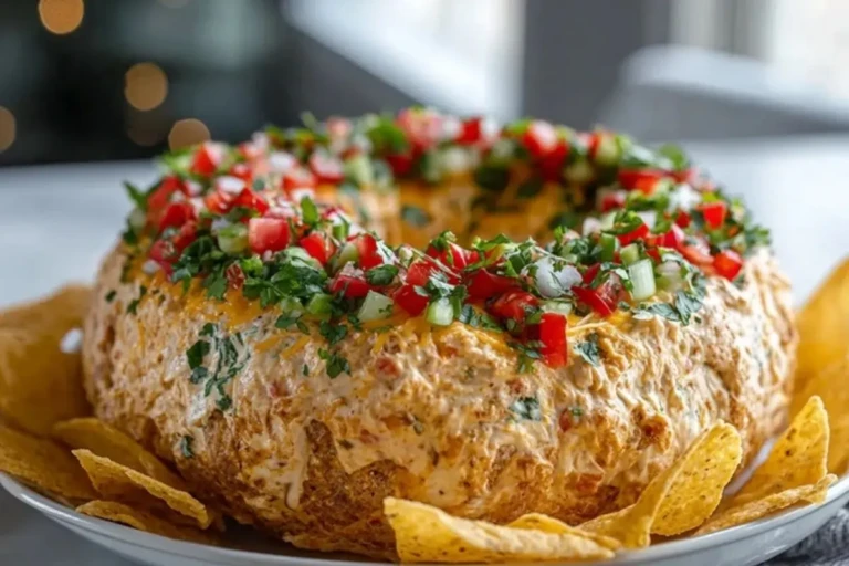 Christmas Taco Cheese Ball Wreath