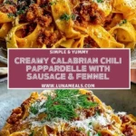 Creamy Calabrian Chili Pappardelle with Sausage & Fennel (2)