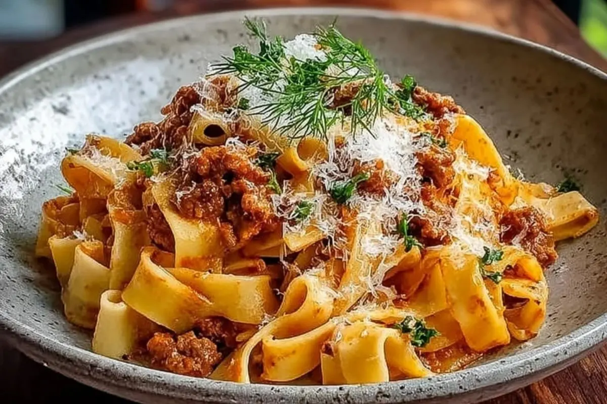 Creamy Calabrian Chili Pappardelle with Sausage & Fennel