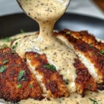 Creamy Parmesan Crusted Chicken with Garlic Sauce