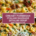 Creamy Parmesan Italian Sausage Ditalini Soup (2)
