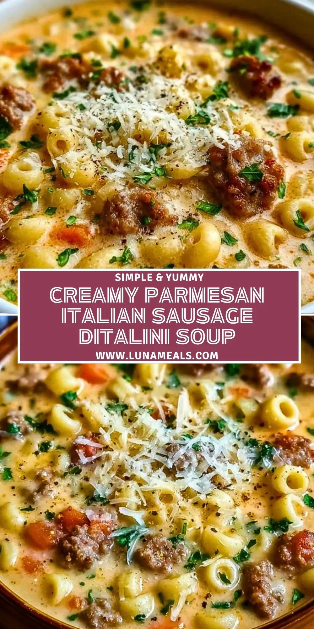 Creamy Parmesan Italian Sausage Ditalini Soup (2)