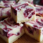 Delightful White Chocolate Raspberry Christmas Fudge