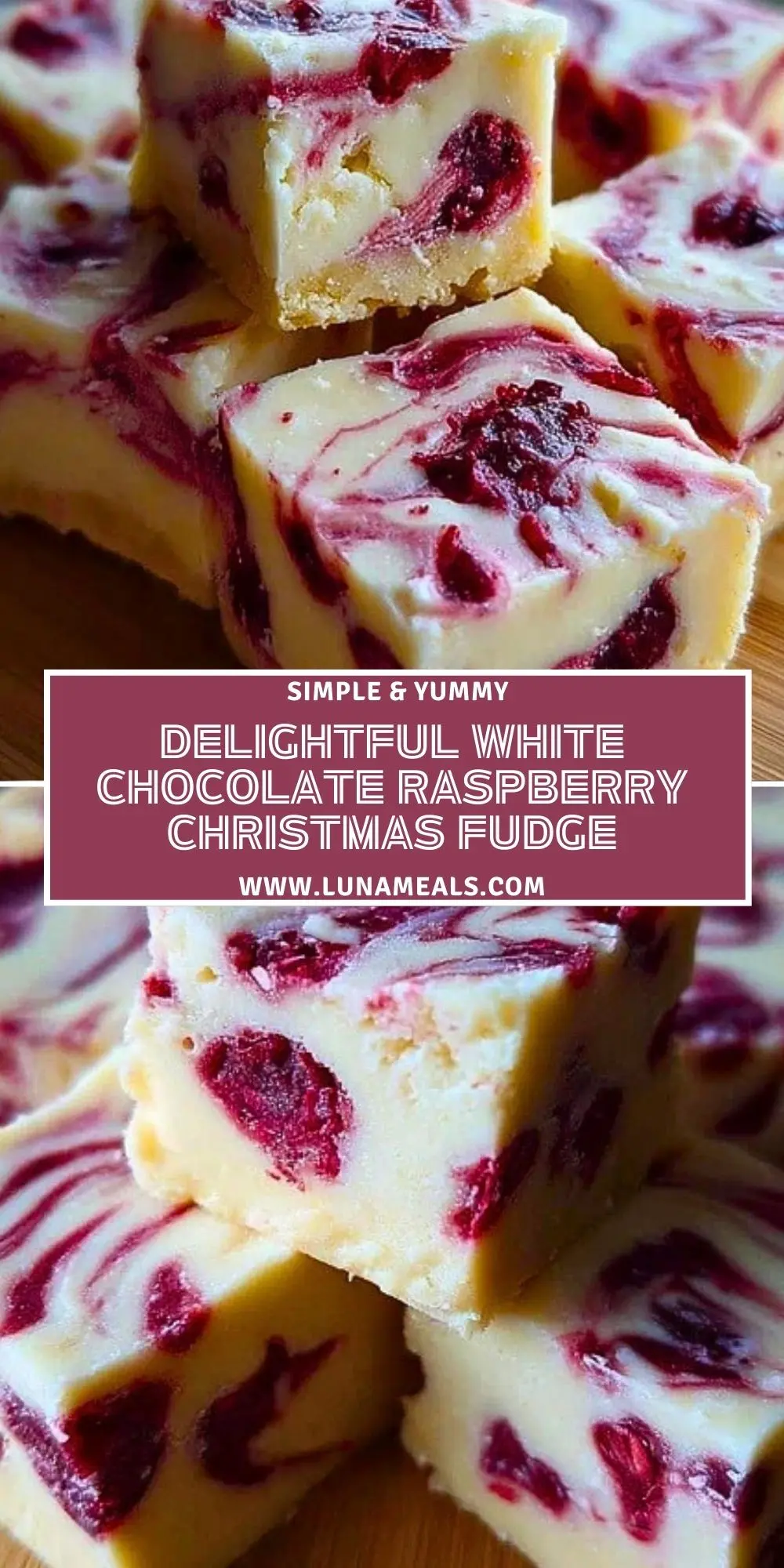 Delightful White Chocolate Raspberry Christmas Fudge (2)