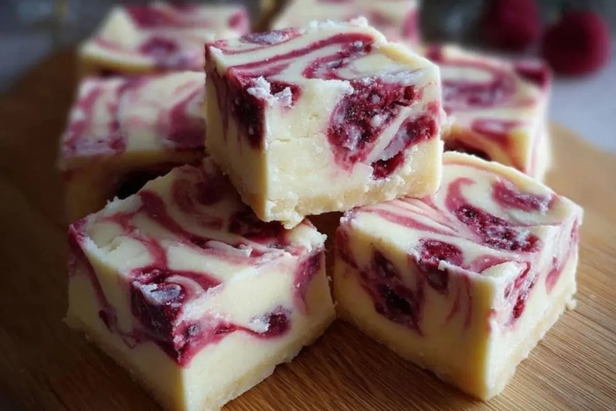 Delightful White Chocolate Raspberry Christmas Fudge