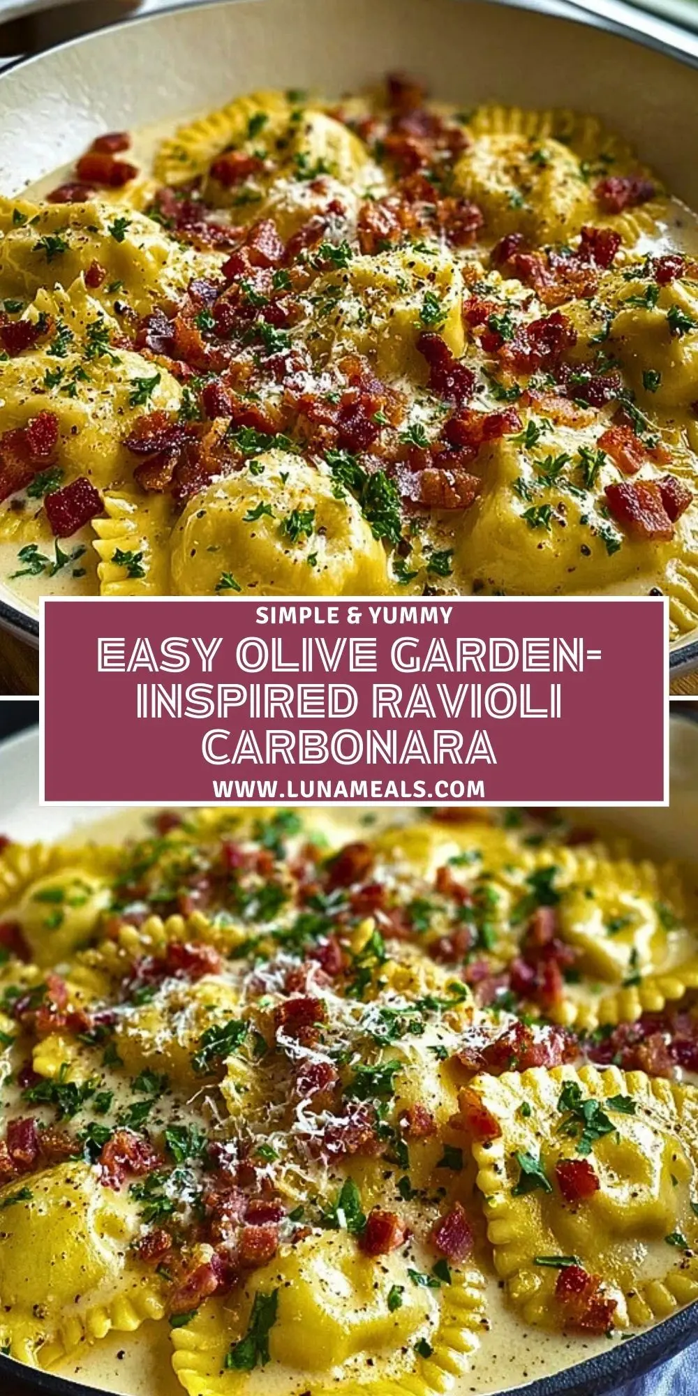 Easy Olive Garden-Inspired Ravioli Carbonara (2)