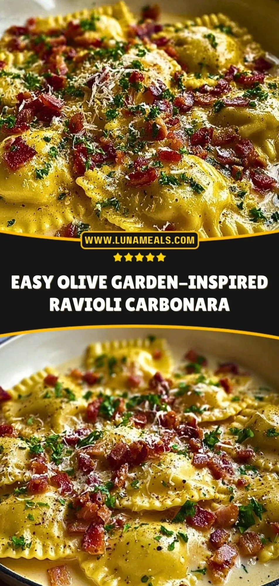 Easy Olive Garden-Inspired Ravioli Carbonara (3)