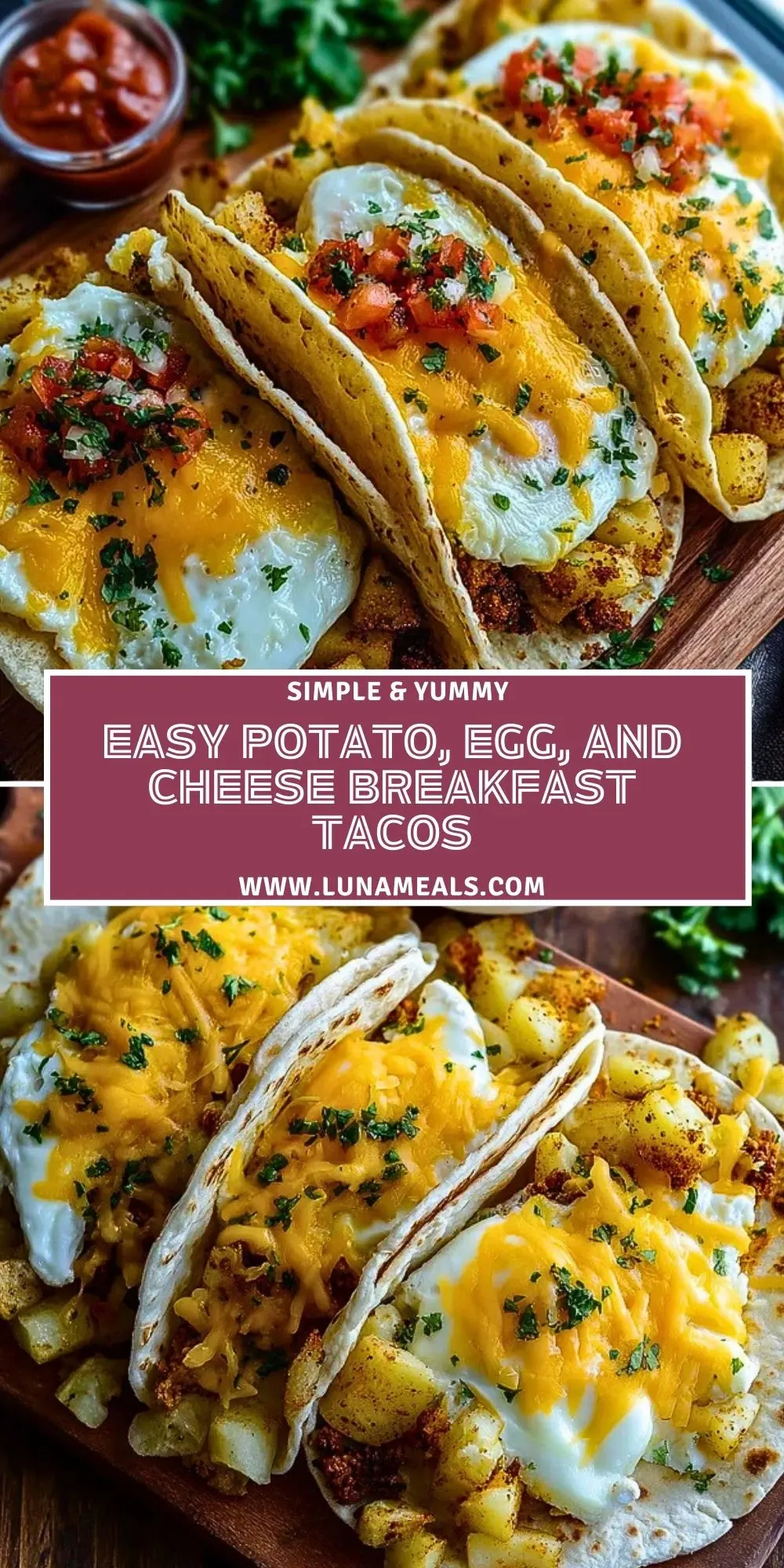 Easy Potato, Egg, and Cheese Breakfast Tacos (2)