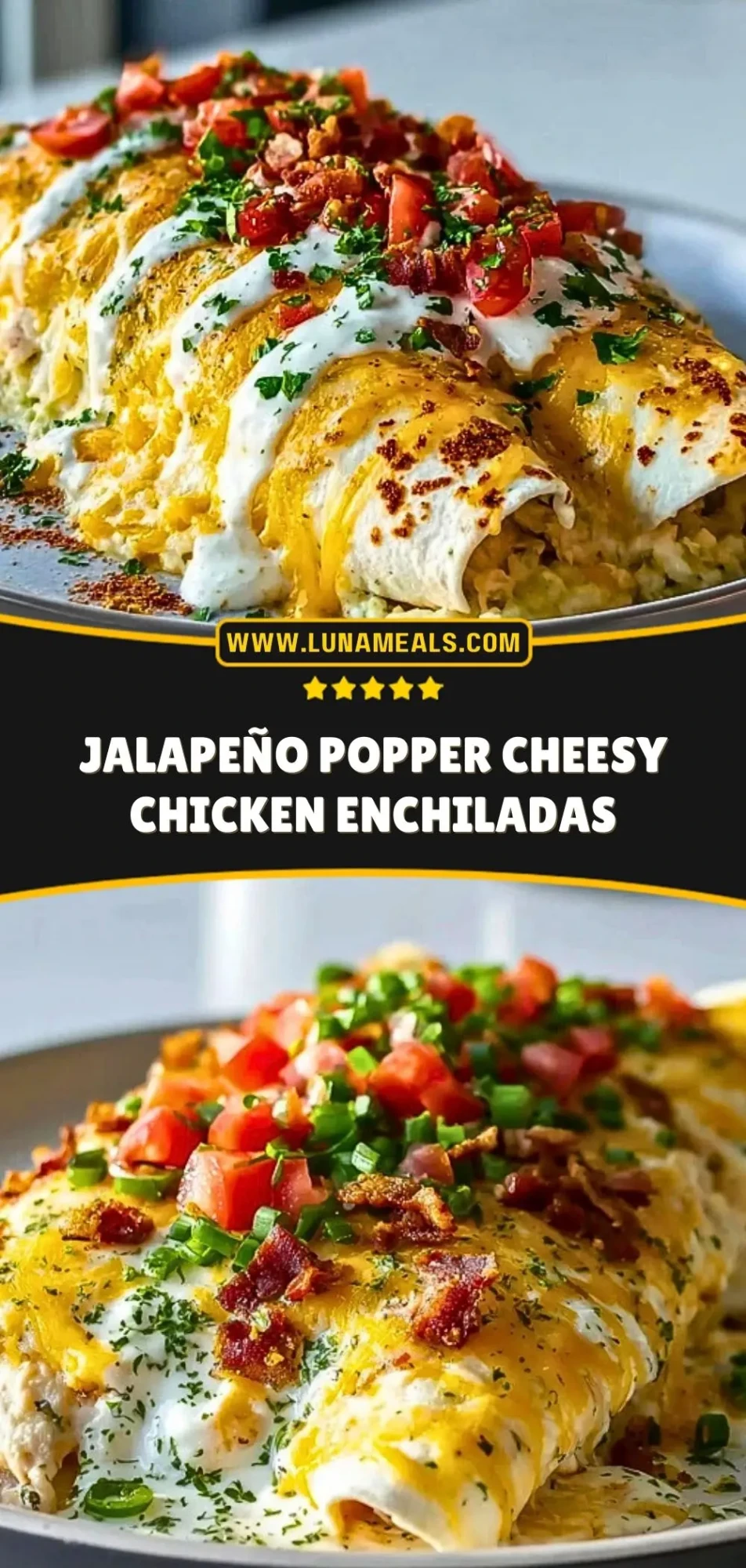 Jalapeño Popper Cheesy Chicken Enchiladas (3)