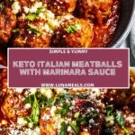 Keto Italian Meatballs with Marinara Sauce (2)