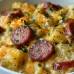 Kielbasa Sausage Cheesy Potato Casserole