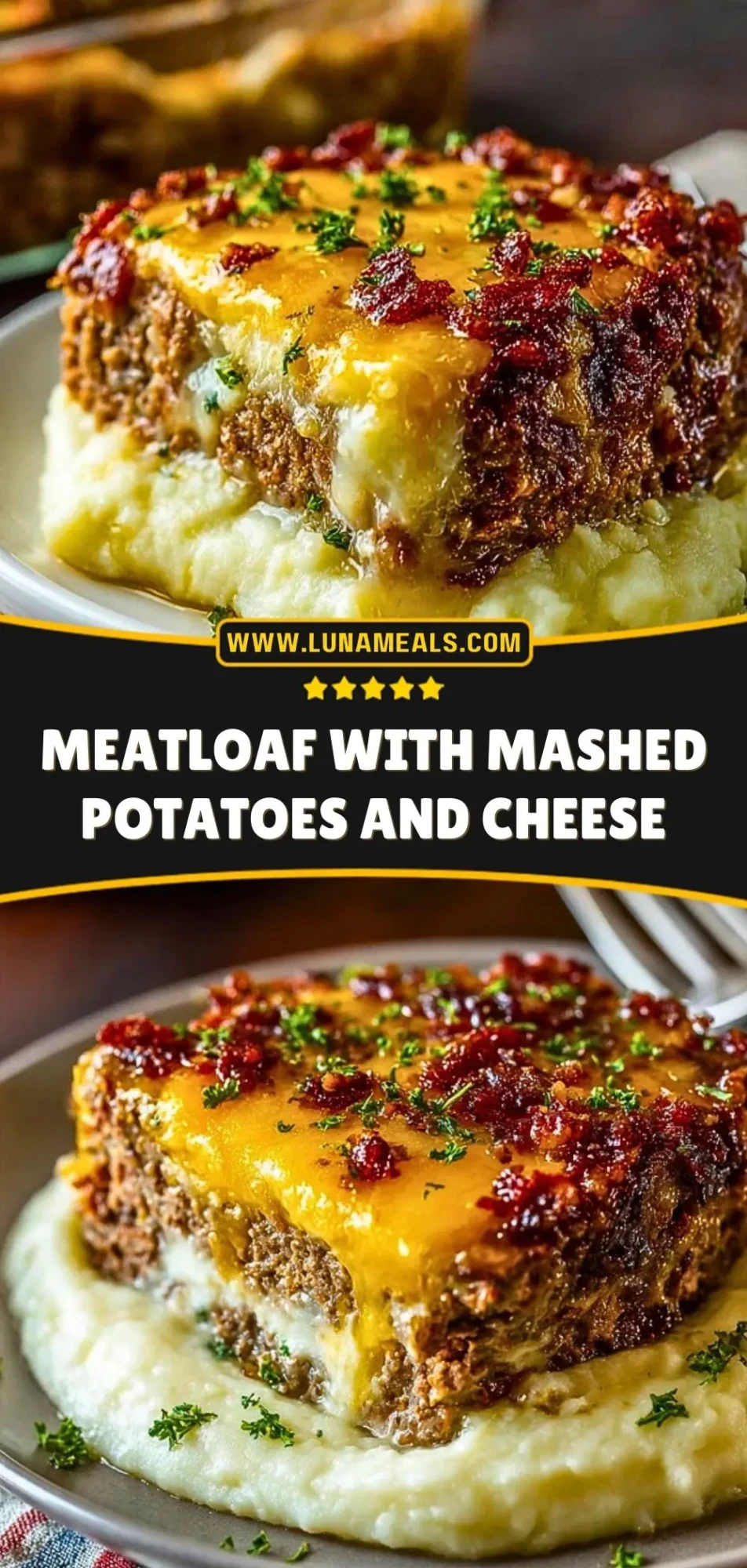 Meatloaf with Mashed Potatoes and Cheese (3)