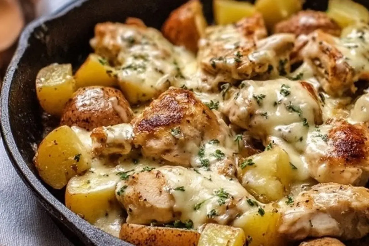 One-Pan Chicken and Potatoes with Gravy