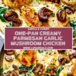 One-Pan Creamy Parmesan Garlic Mushroom Chicken (2)