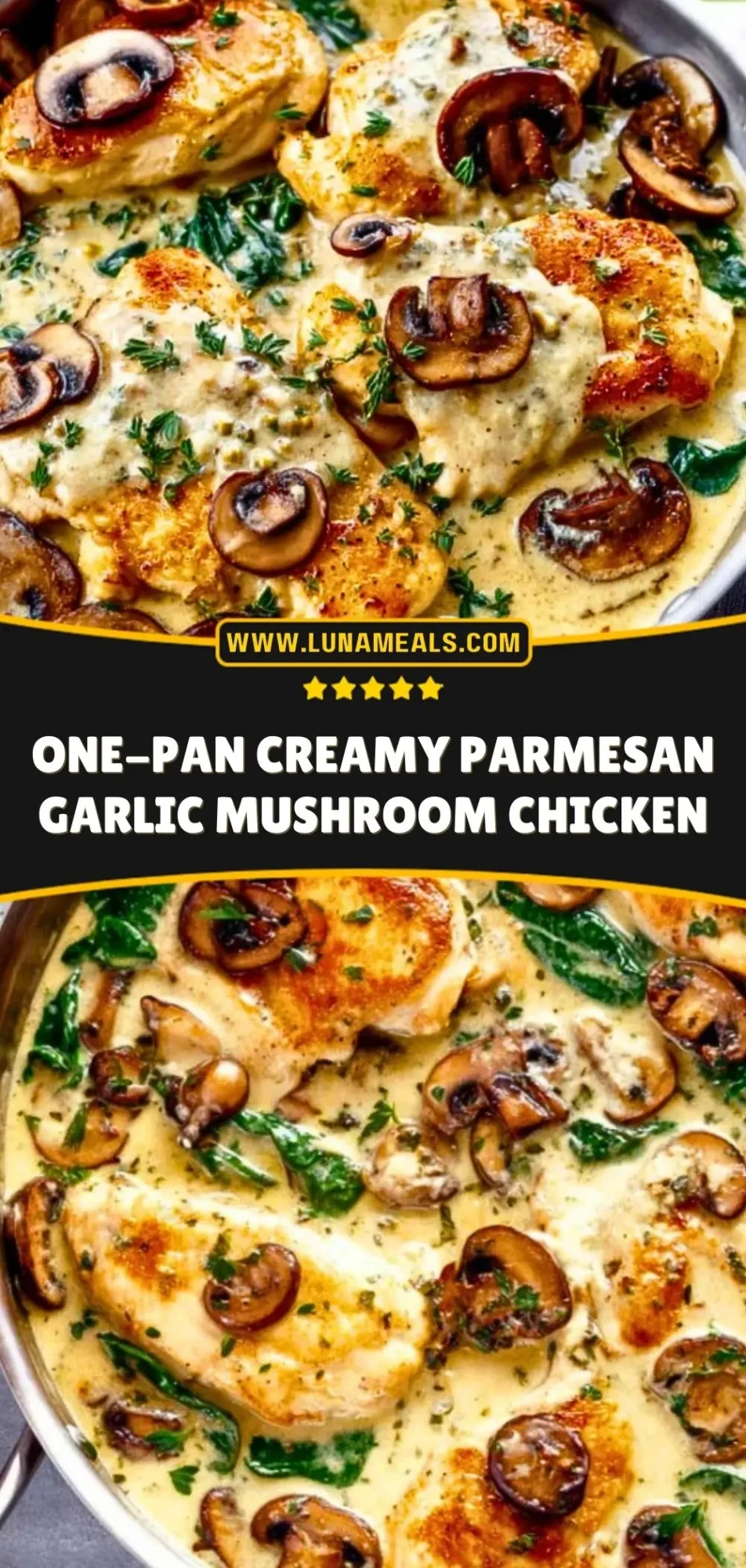 One-Pan Creamy Parmesan Garlic Mushroom Chicken (3)