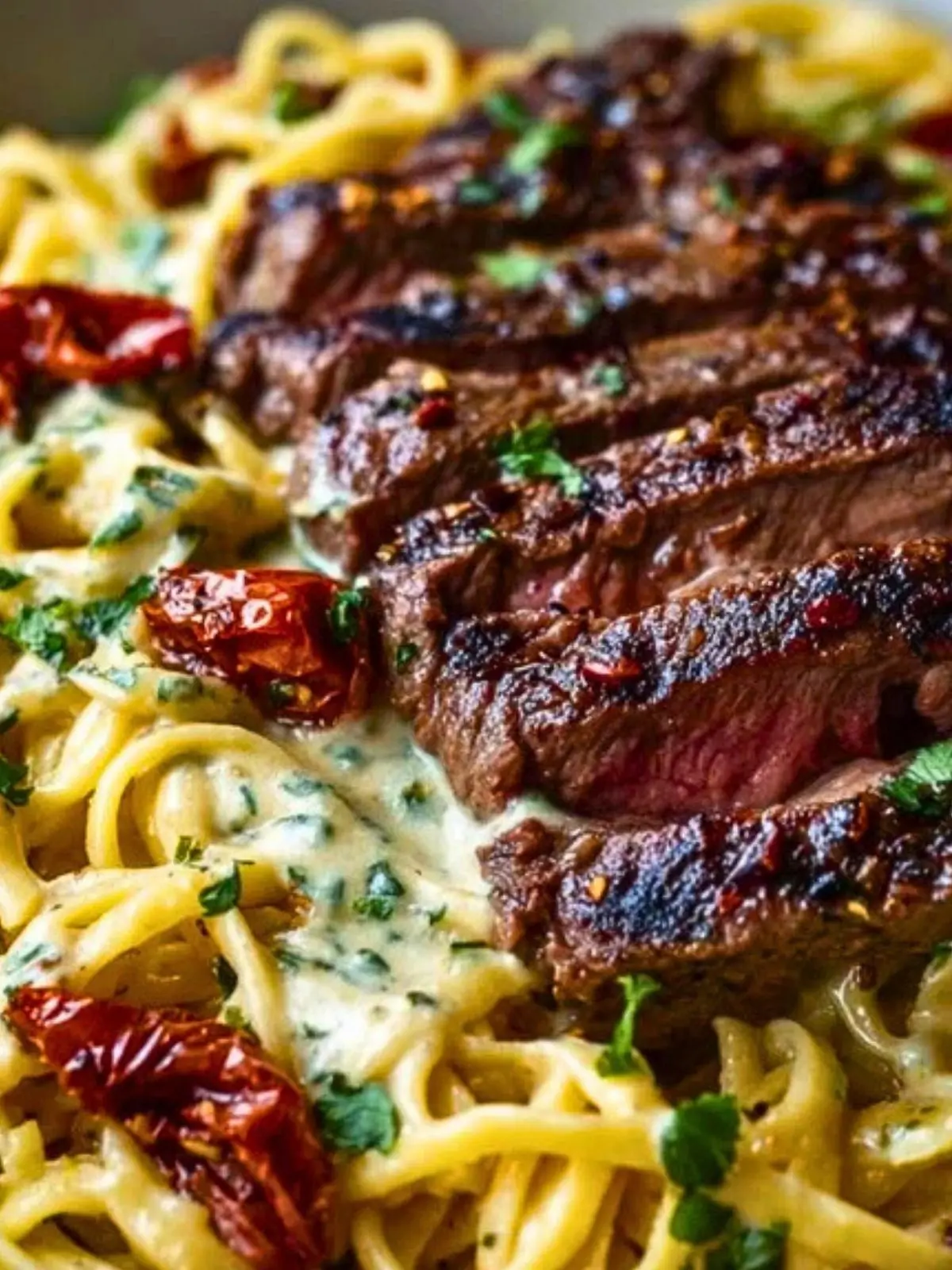 One-Pan Spicy Honey Garlic Steak Pasta (1)