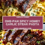 One-Pan Spicy Honey Garlic Steak Pasta (2)