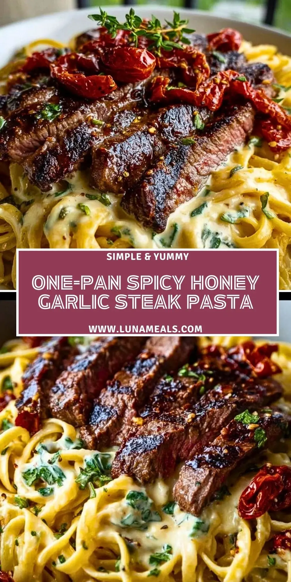 One-Pan Spicy Honey Garlic Steak Pasta (2)