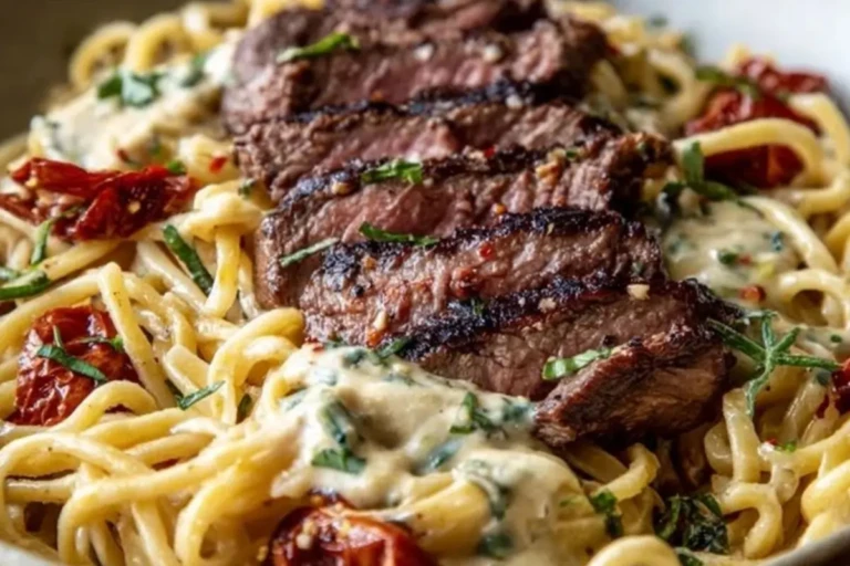One-Pan Spicy Honey Garlic Steak Pasta