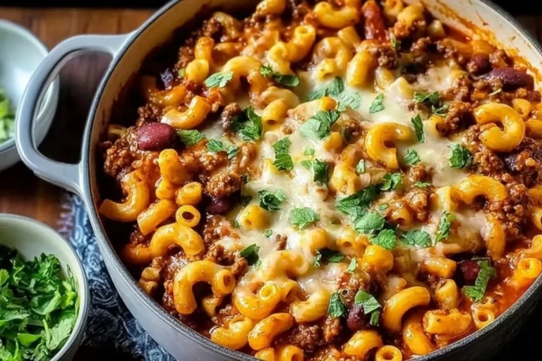 One Pot Chili Mac and Cheese