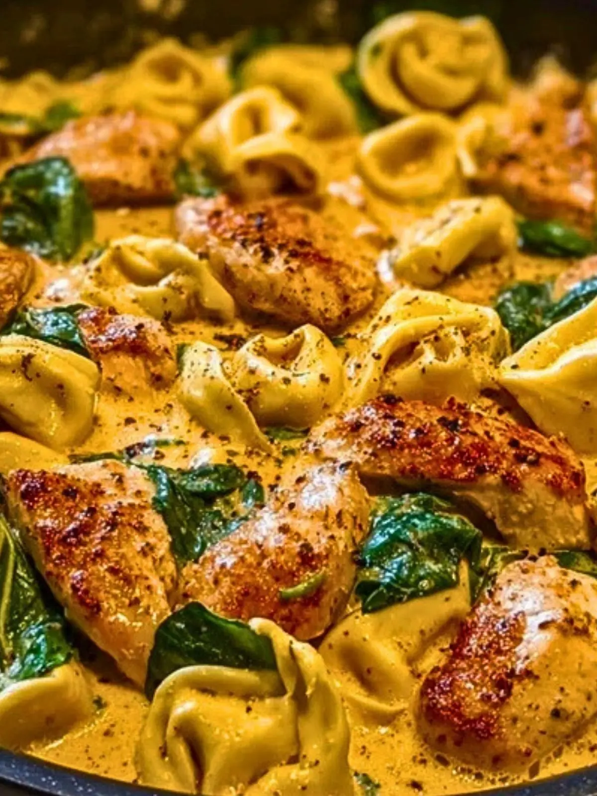 One Pot Spicy Garlic Butter Chicken Tortellini (1)