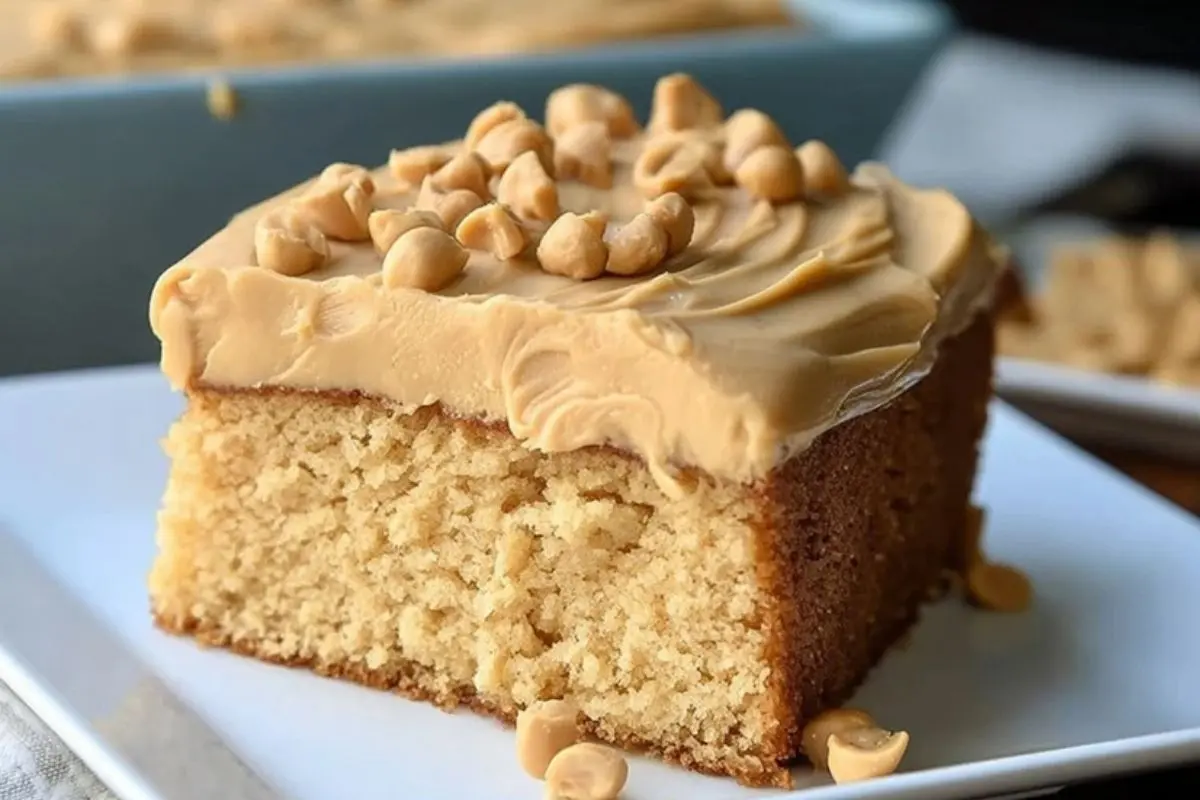 Peanut Butter Cake with Peanut Butter Frosting