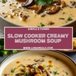 Slow Cooker Creamy Mushroom Soup (1)
