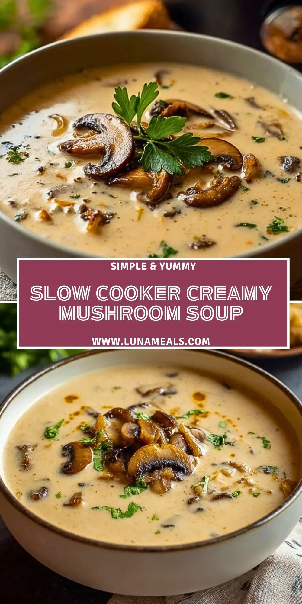Slow Cooker Creamy Mushroom Soup (1)