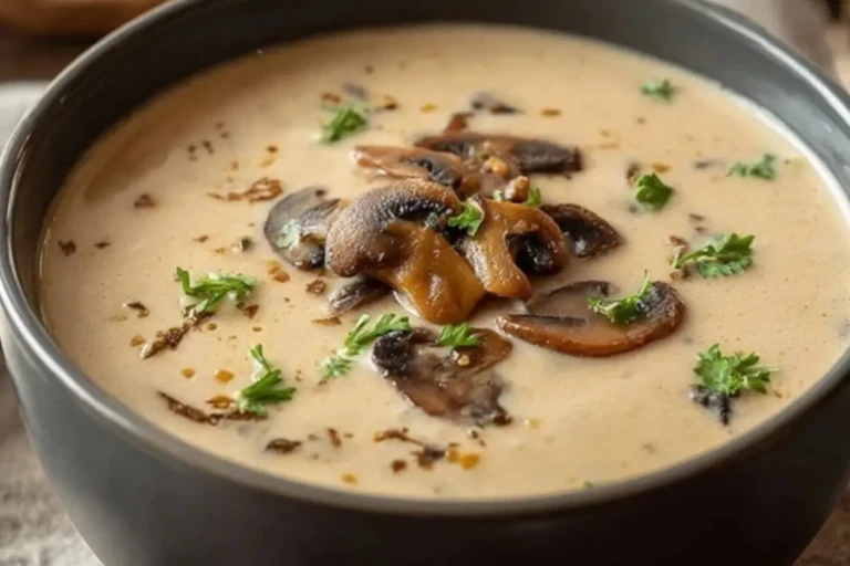 Slow Cooker Creamy Mushroom Soup