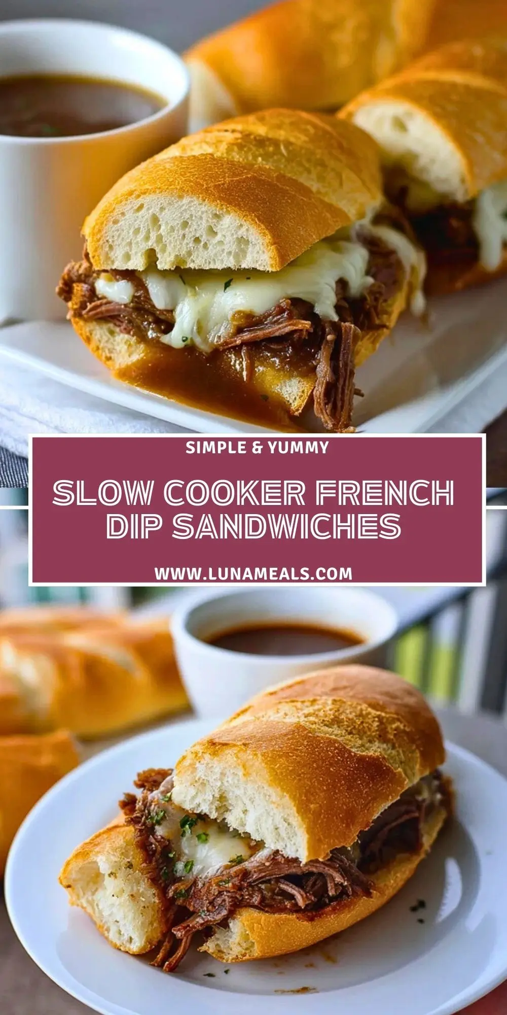 Slow Cooker French Dip Sandwiches (2)