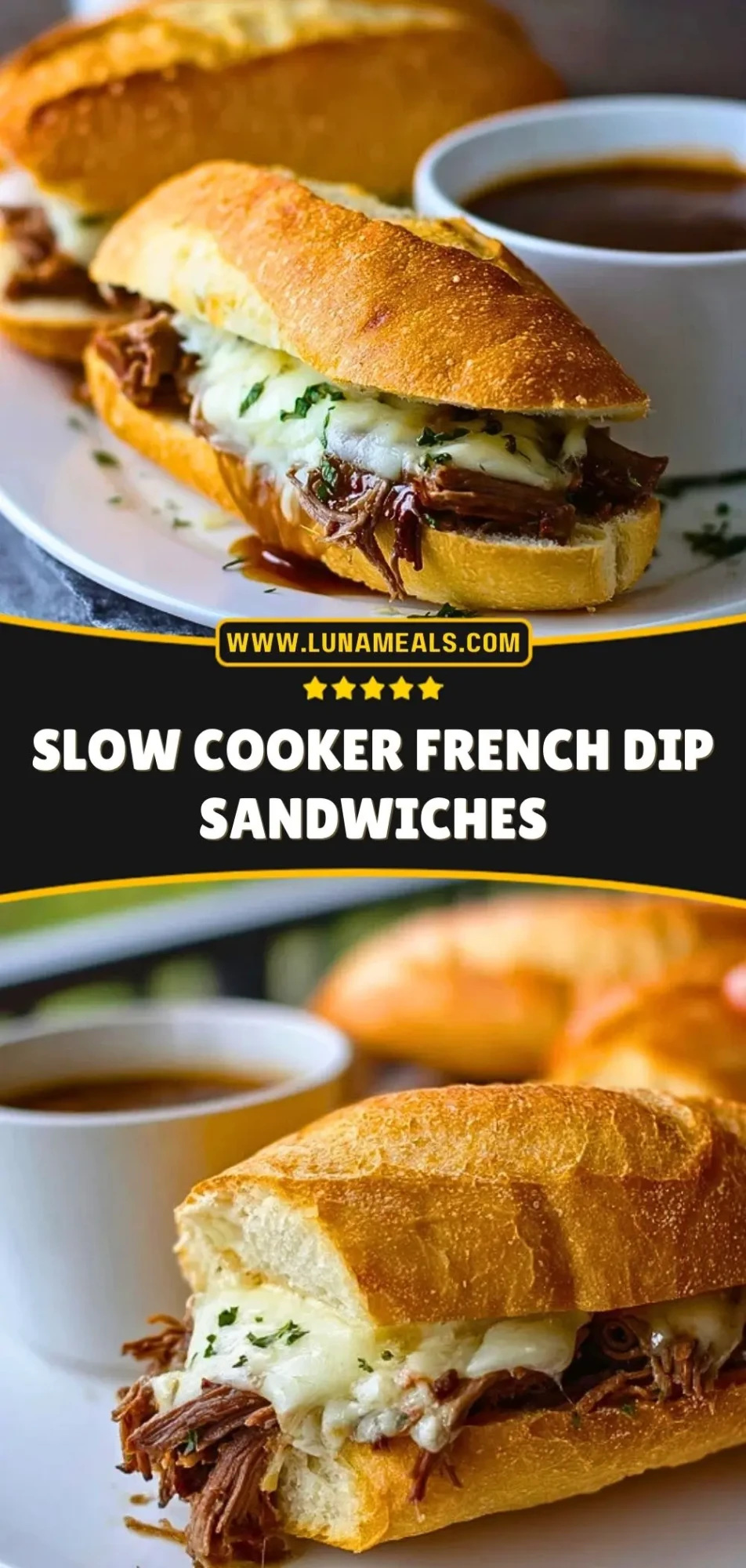Slow Cooker French Dip Sandwiches (3)