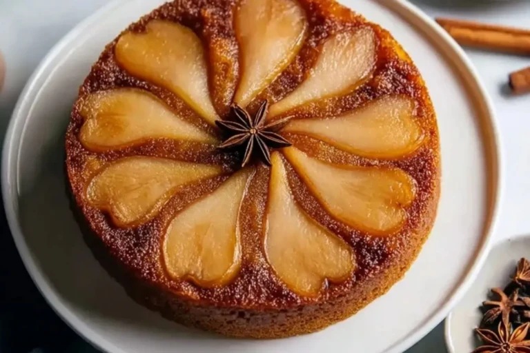 Spiced Pear Upside Down Cake