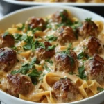 Swedish Meatball Noodle Bake