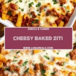 Cheesy Baked Ziti Pin 1