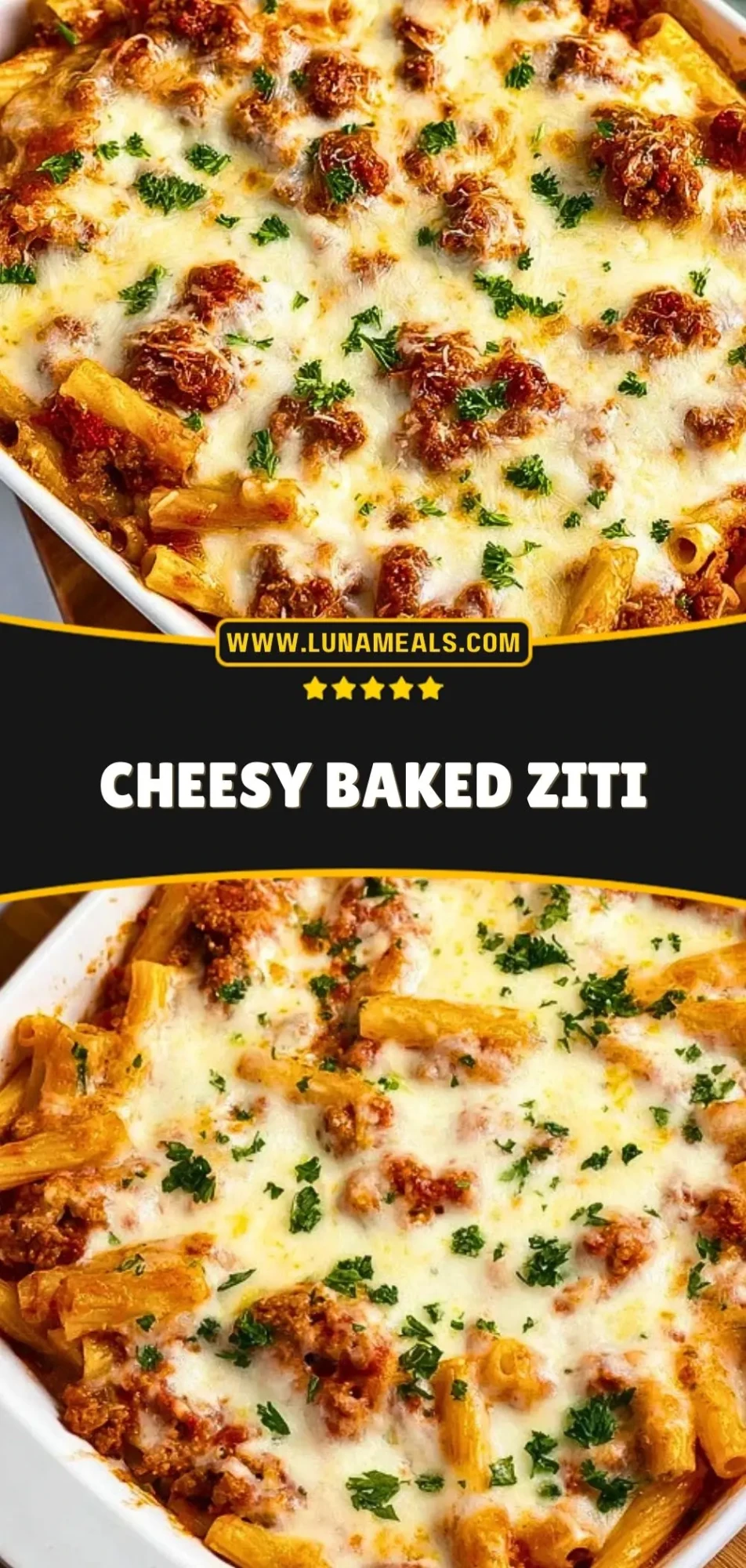 Cheesy Baked Ziti Pin 2