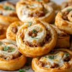 Cheesy Puff Pastry Sausage Pinwheels