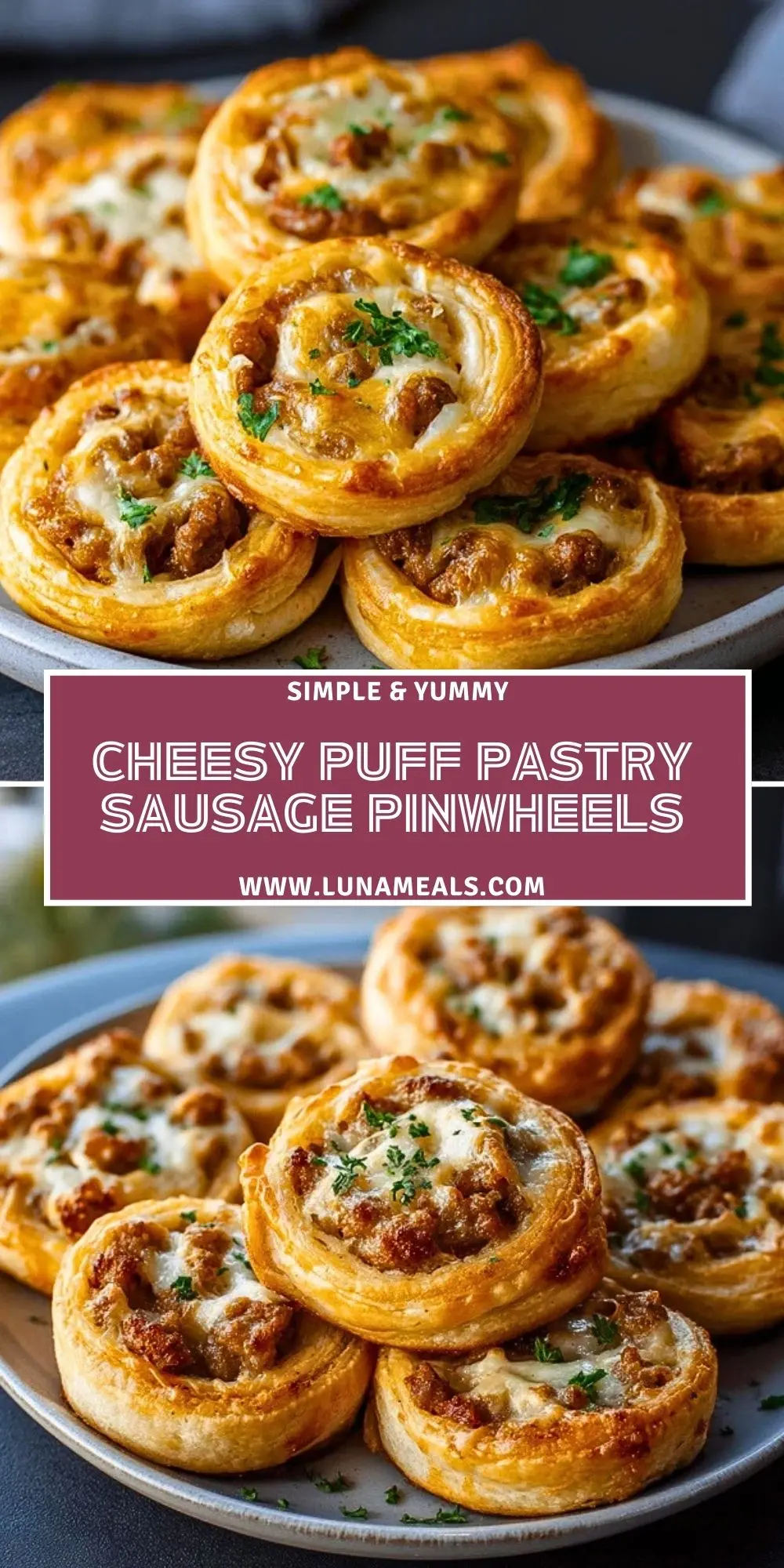 Cheesy Puff Pastry Sausage Pinwheels (2)