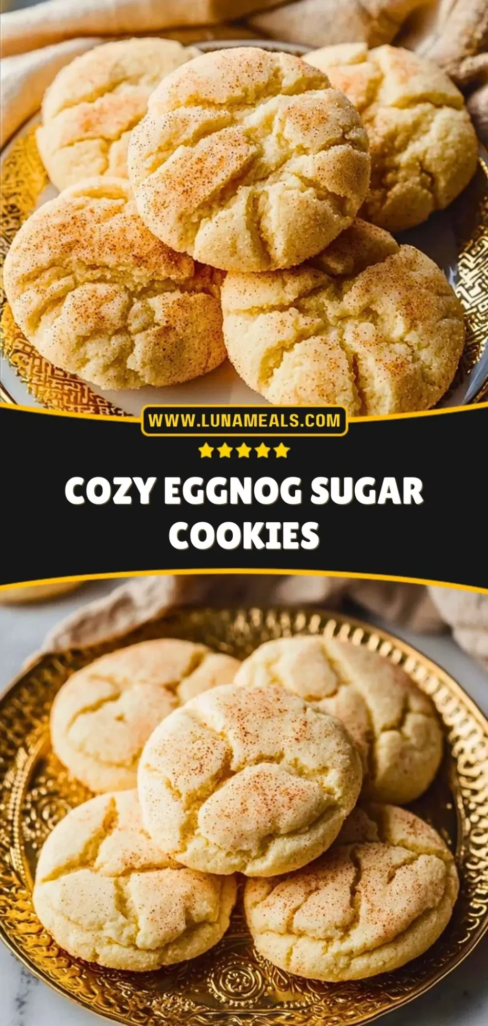 Cozy Eggnog Sugar Cookies Pin 2