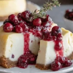 Cranberry White Chocolate Cheesecake