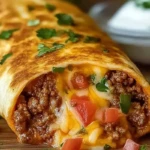 Crispy Cheesy Beef Chimichangas