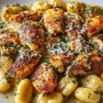 Crispy Garlic Chicken & Gnocchi