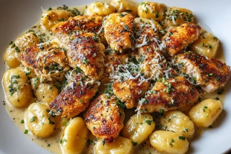 Crispy Garlic Chicken & Gnocchi